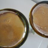 Art Deco ceramic fireplace trim, tulip-shaped vase