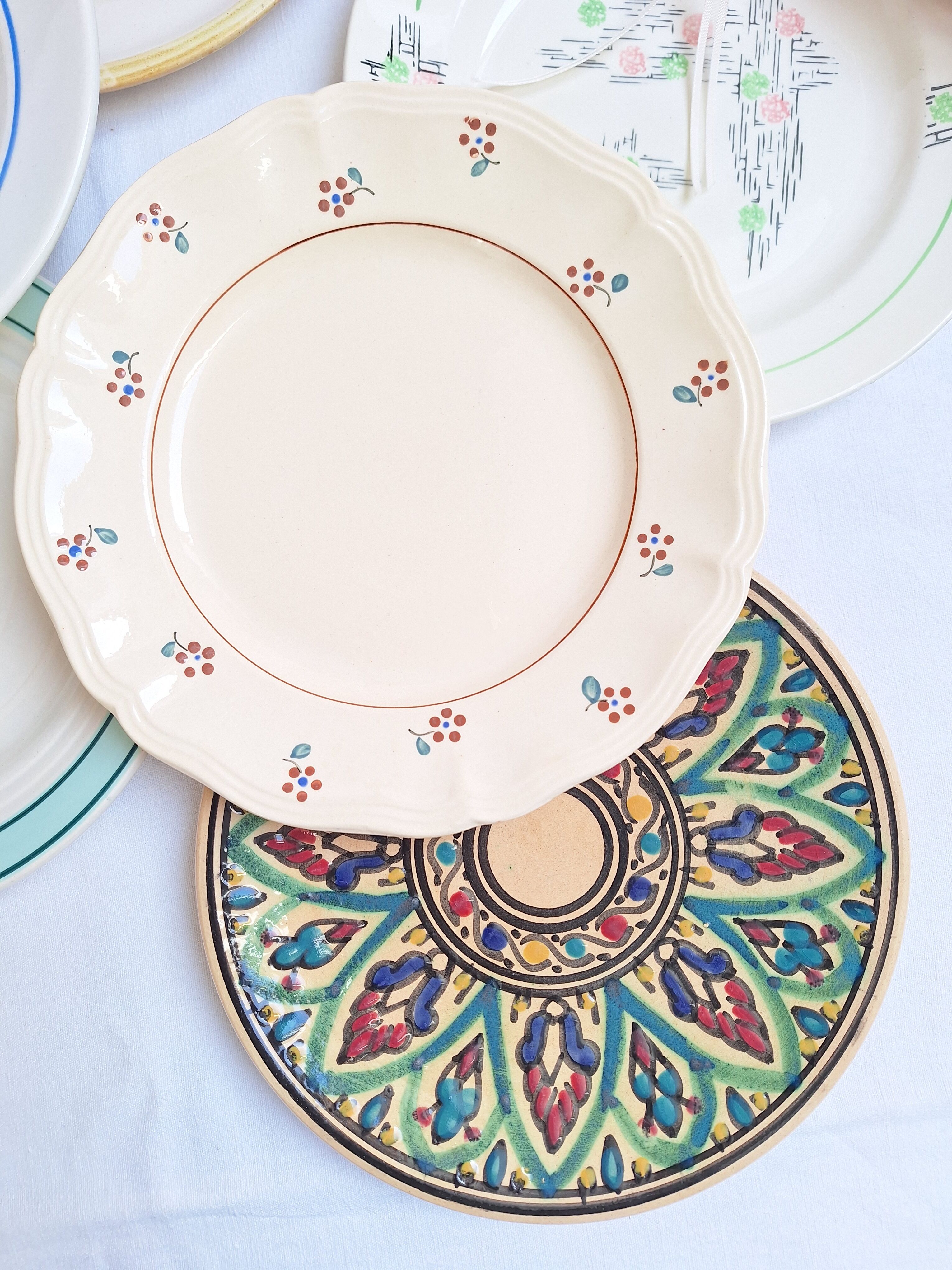 Henriot flat plates, Céranord, Sarreguemines Digoin