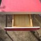 Table formica red and its 2 stools 1970