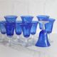 Blue glass from the Biot glassworks Traditional line