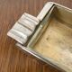 Art Deco ashtray in chromed metal and glass