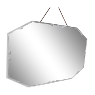 Bevelled mirror of the 1950s 54x36cm