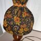 Authentic 1970 Flower Power bedside lamp – Turned wood