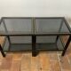 Paire de tables d’appoint vintage 70 Pierre Vandel