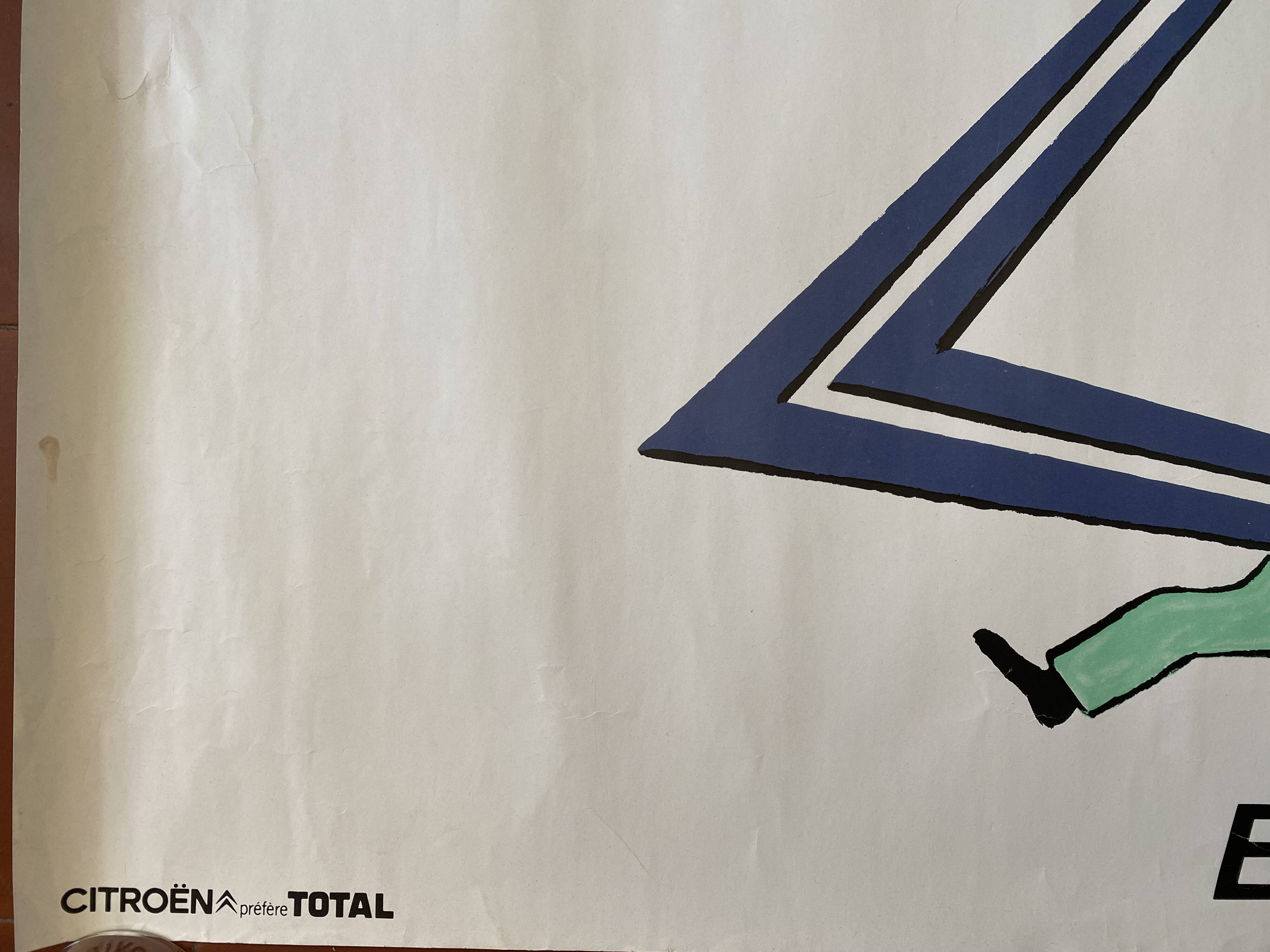 Original poster "En avant Citroën, les modèles 82" Raymond Savignac 58x77cm 1982