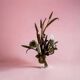 Vintage wheat 'golden' wall light with flowers: french style