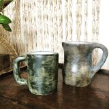 Two brutalist ceramics