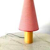 Lampe champignon vintage bois massif