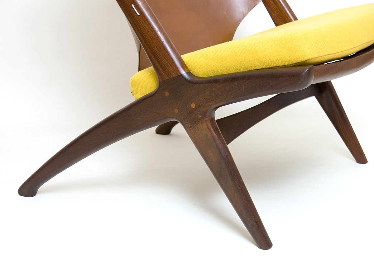 Iconic "Krysset" Chair Design Fredrik Kayser For Gustav Bahus 50s 60s Scandinavian Modern