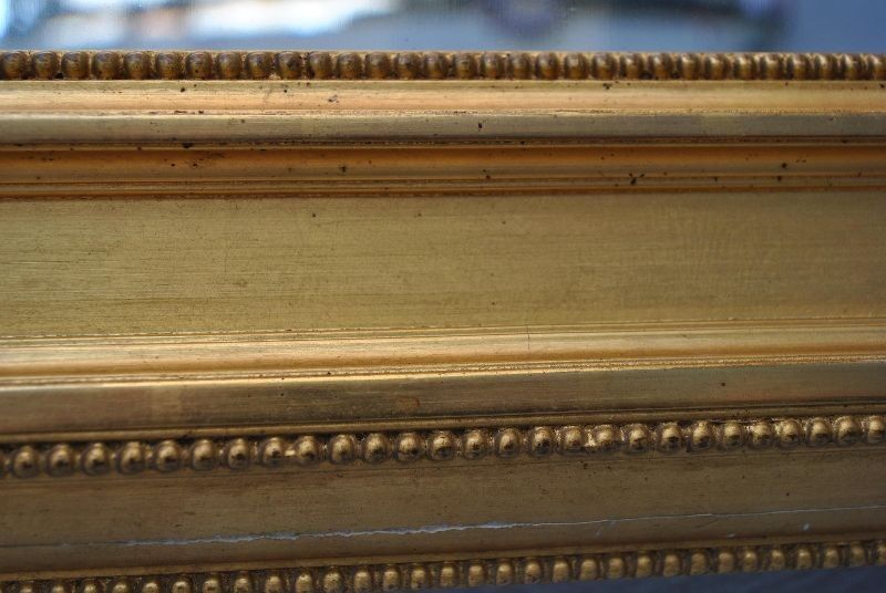 Mirror Louis XVI gilded stucco XIX 133x216cm style