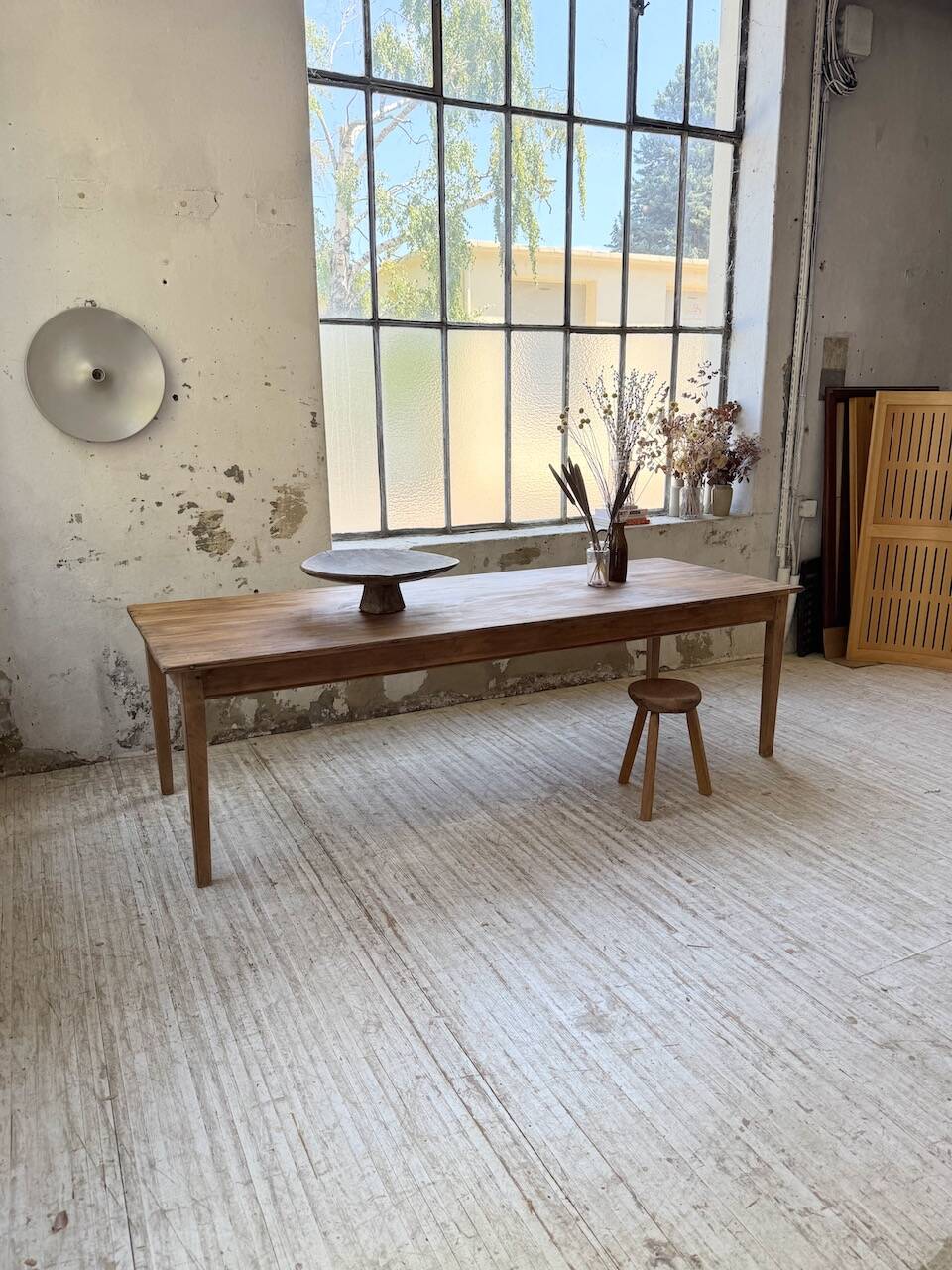 50s pine and oak farmhouse table 2.5m