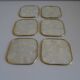 Series of 6 vintage mother-of-pearl coasters