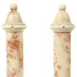 Set of 2 Decorative Marble Pillars Columns Classic 35cm