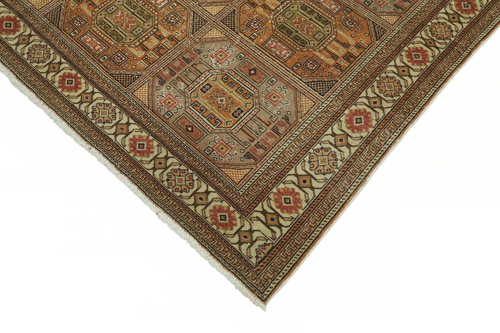 Turkish Wool Vintage Kayseri Rug 197 cm x 282 cm