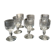 Suite de 7 verres a liqueur ou goutte en verre cisele art de la table