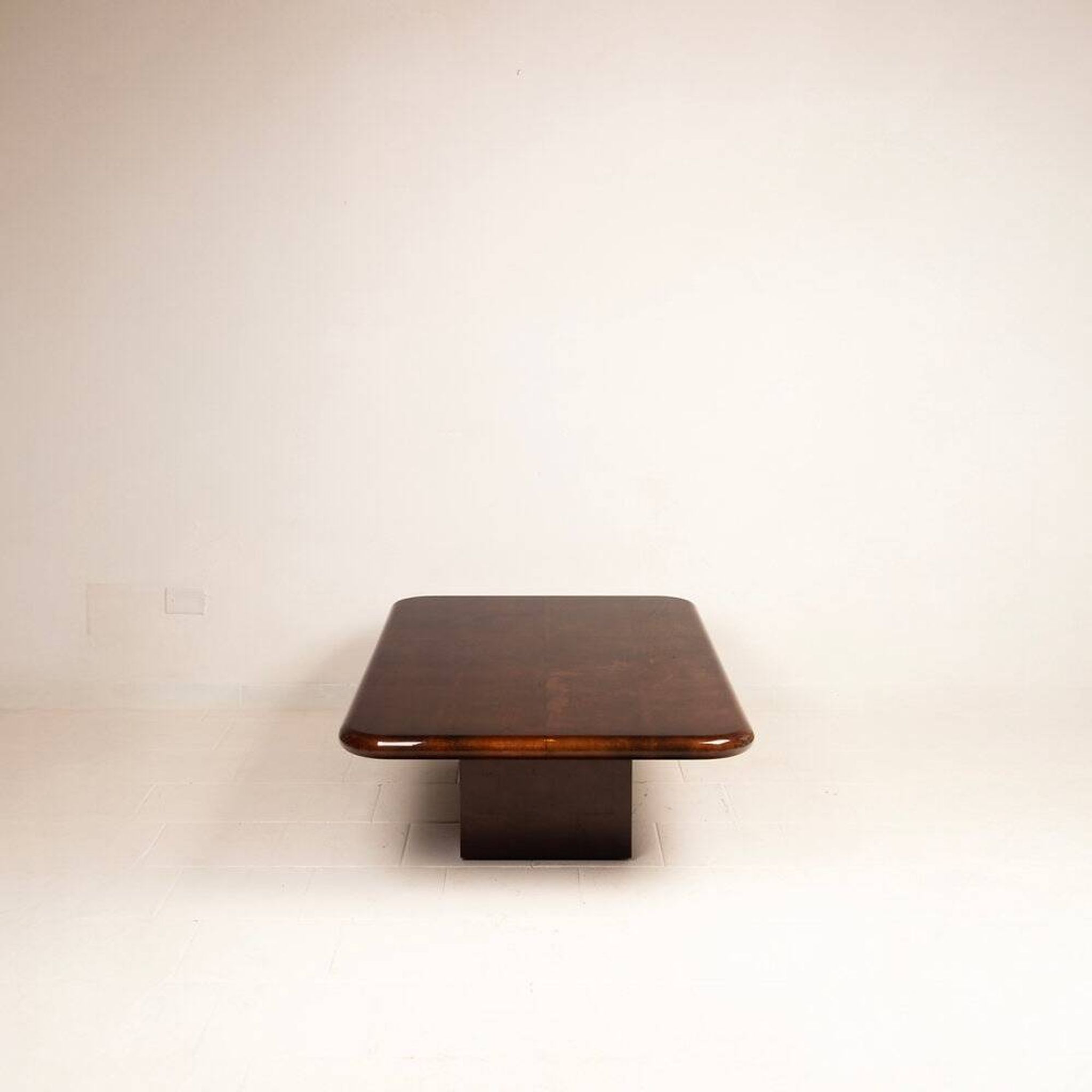 Coffee table model 2315 in parchment and mirrors by Giorgio Tura for Tura, 1980