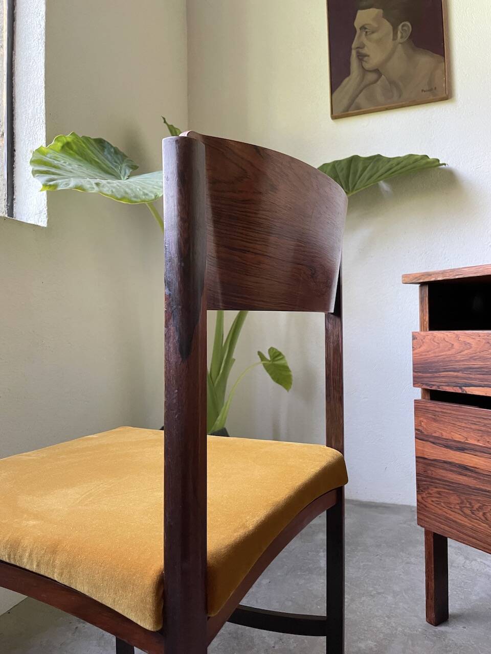 Desk and its Scandinavian rosewood chair