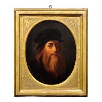After Leonardo da Vinci dated 1863 Self Portrait Uffizi Gallery in Florence