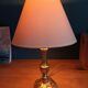Bedside lamp lampshade fabrics base bronze gilded patinated