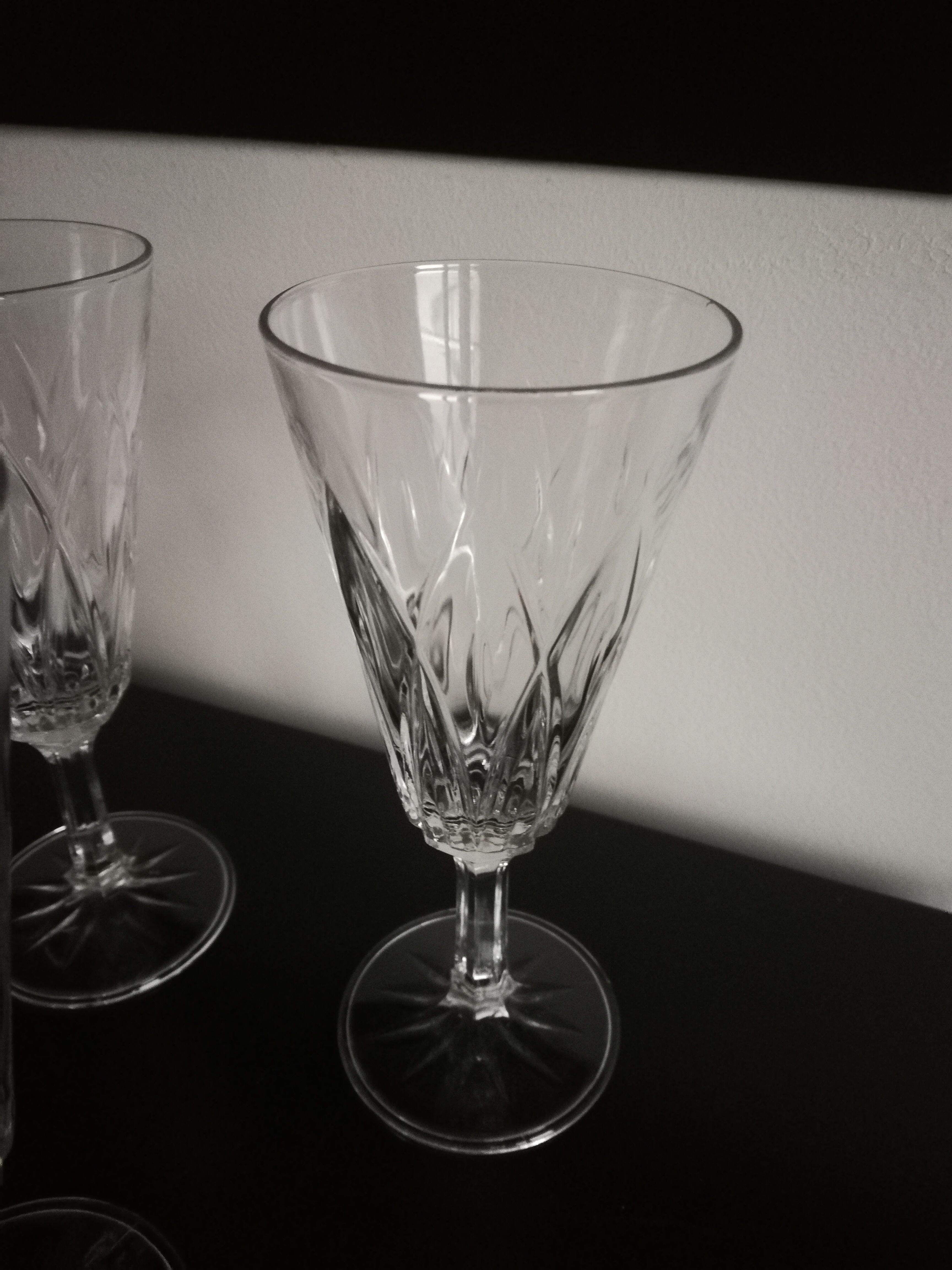 Set of 6 crystal bowls from the 60s