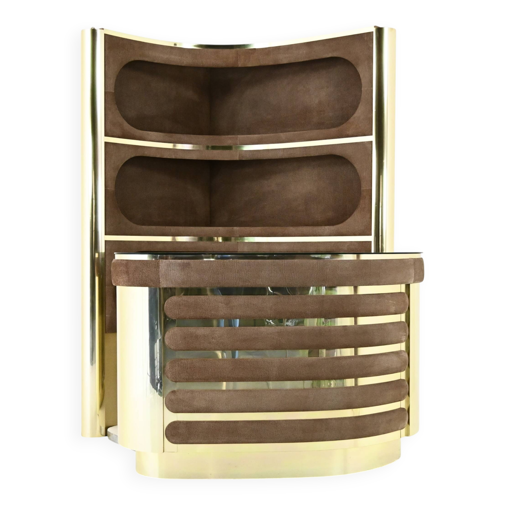 Bar set attributed to Willy Rizzo, 1970s.