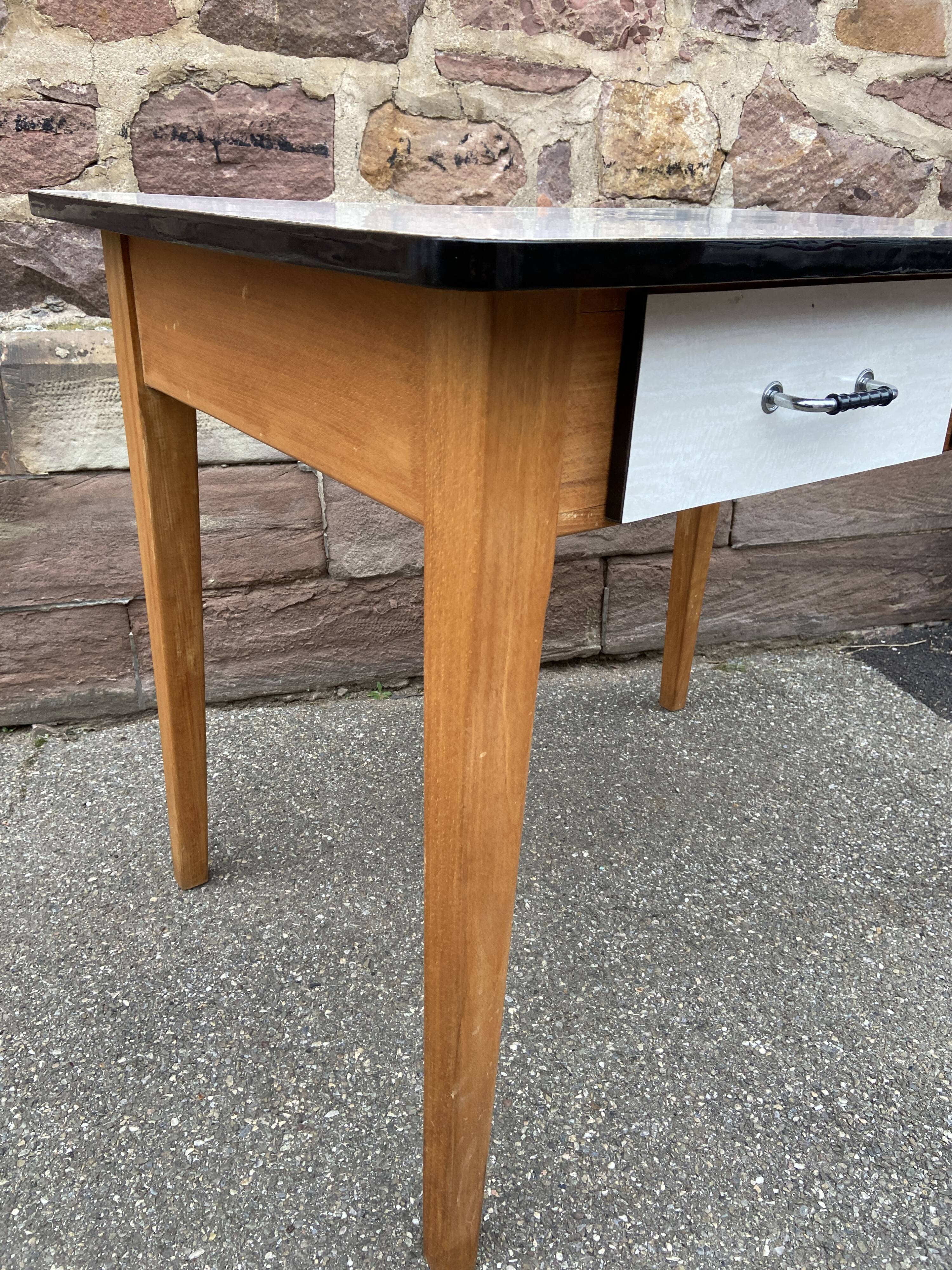 Vintage kitchen table wood & formica 60