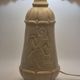 Rare Swedish decorative table lamp by Whiting, in white glazed ceramic, by Maggie Wibom.
