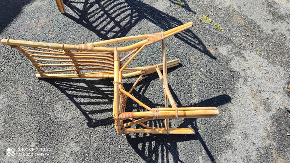 4 rattan chairs from the 1960s