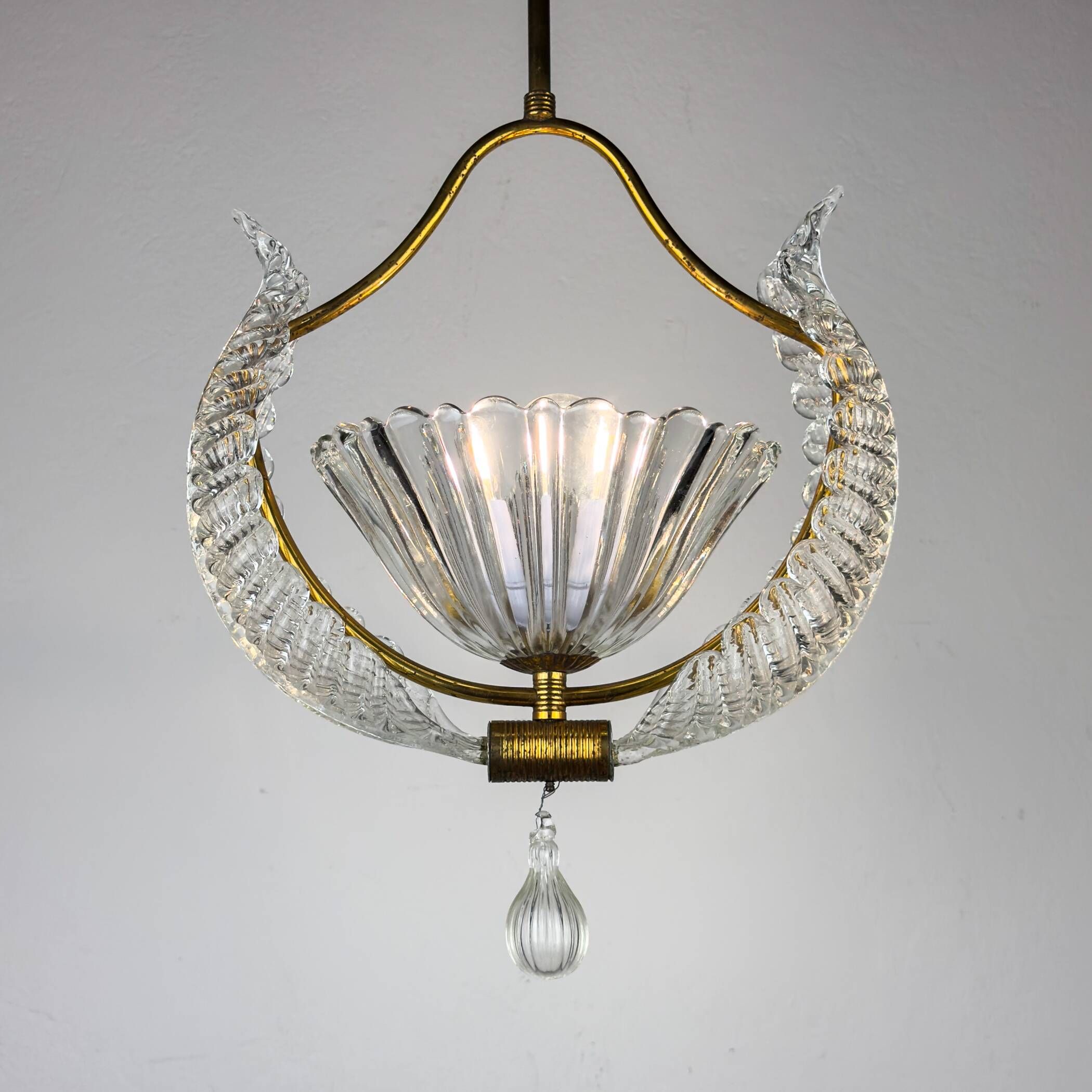 1930s Vintage Murano chandelier by Barovier & Toso, Italy
