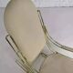1960s rocking chair in brass and ecru imitation leather