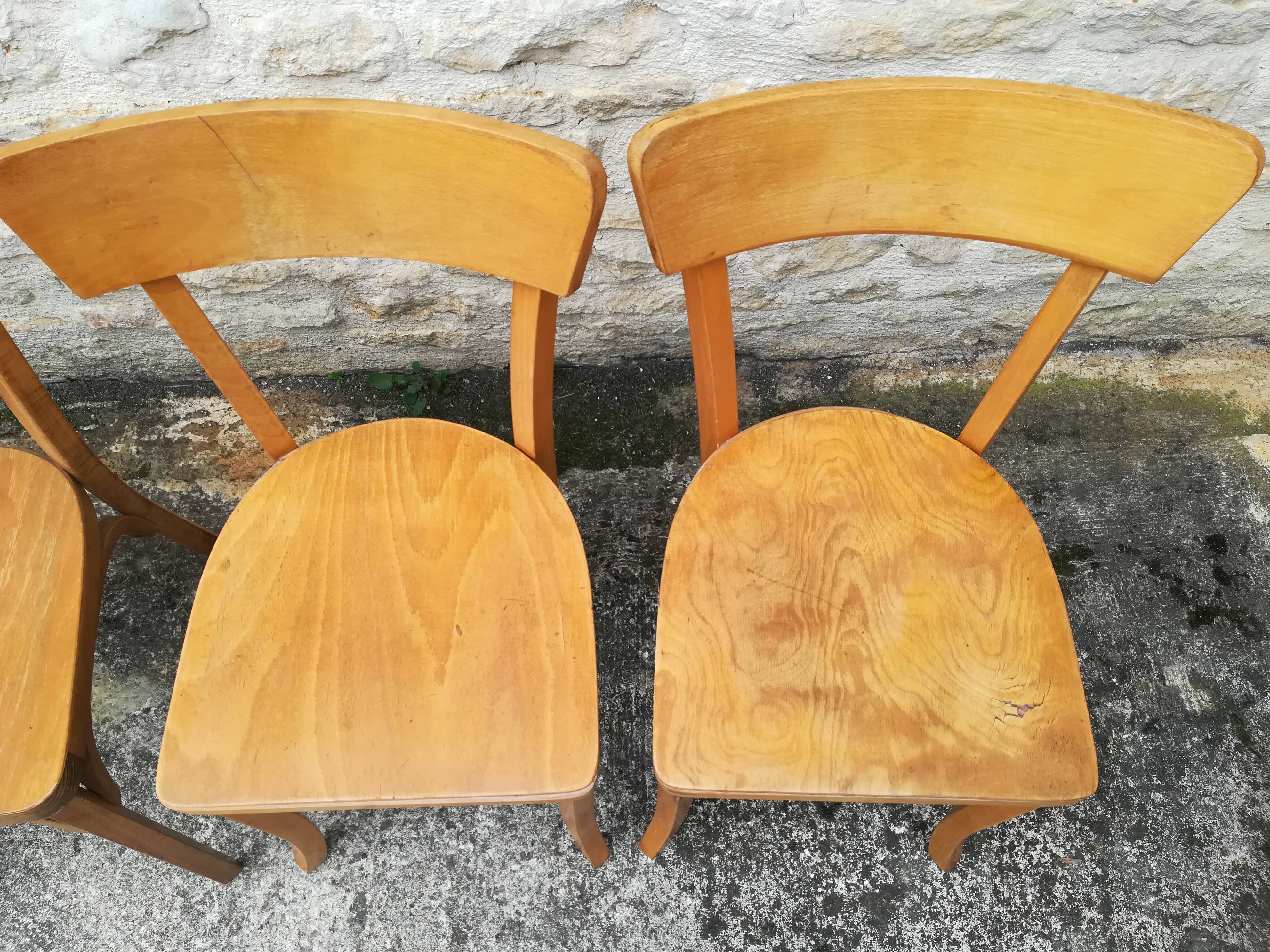 Mismatched bistro chairs