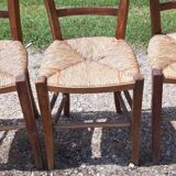 6 antique mulched chairs