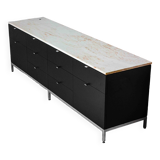 Rare executive sideboard by Florence Knoll in rose aurore marble, 1960s