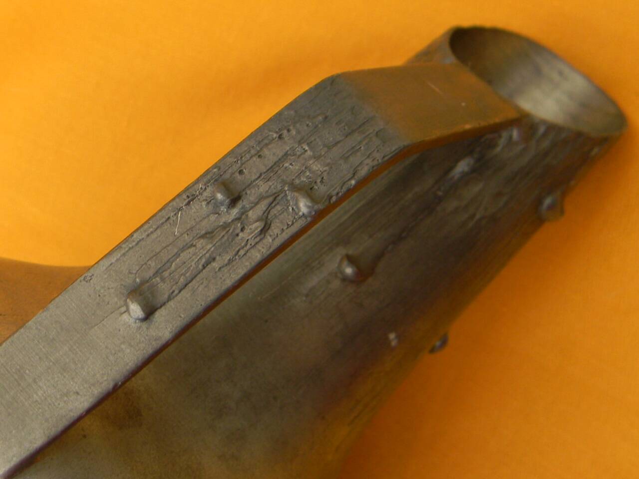 Small art deco pewter vase signed peltro.