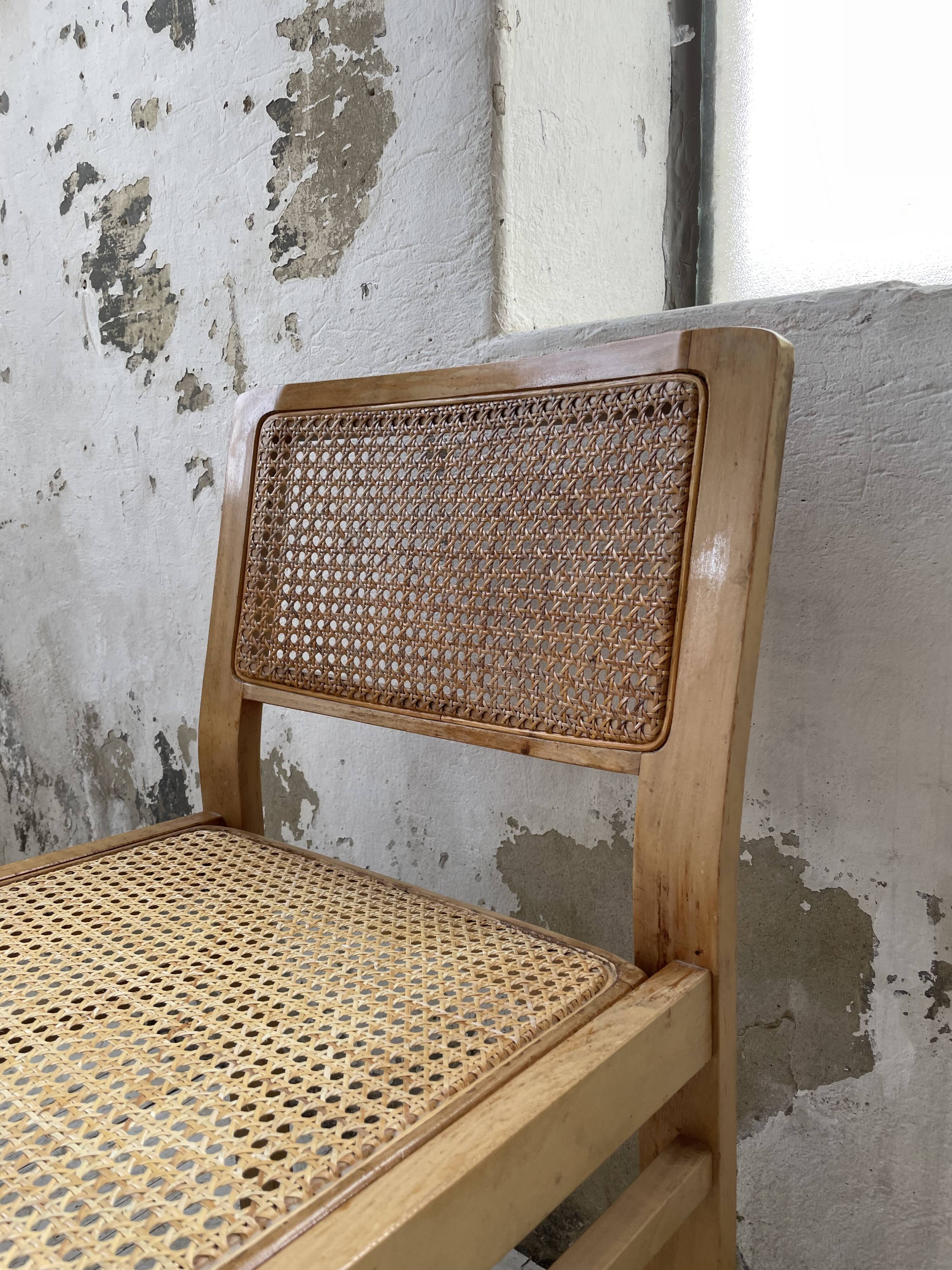 Pair of Baumann chairs beech and cannage