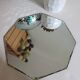 Hexagonal tabletop mirror with bevelled edge