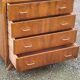 Vintage chest of drawers in walnut compass legs 4 drawers from the 1950s