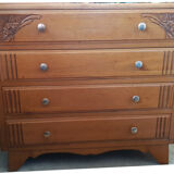 Art deco oak chest of drawers