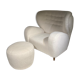 Lounge chair by Märta Blomstedt and matching footstool