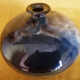 Glazed ceramic soliflore vase, signed (signature to be deciphered)