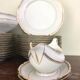 Service plates for 12 people 33 pieces Sologne porcelain