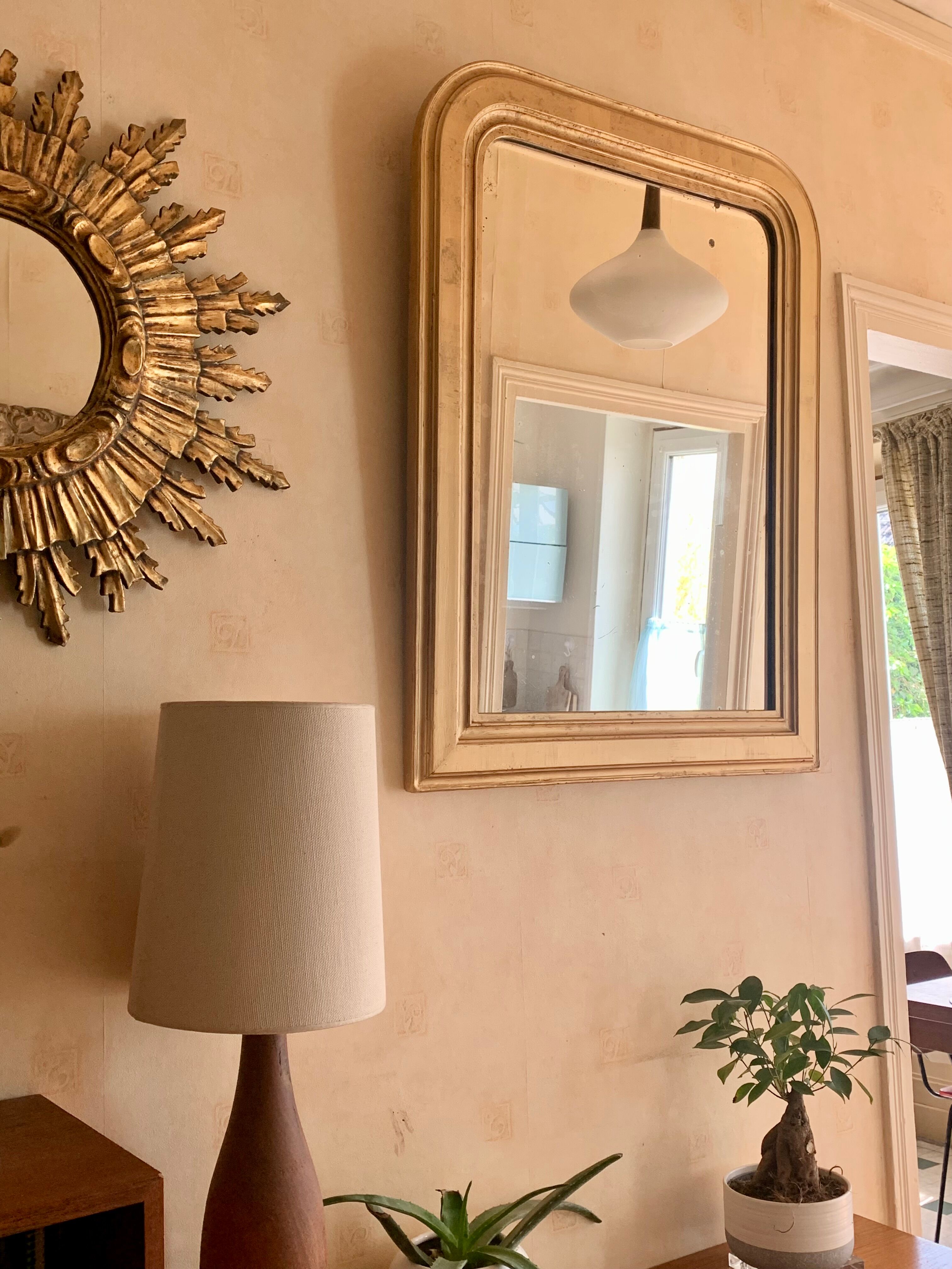 Mirror fireplace trumeau Louis philippe gilded