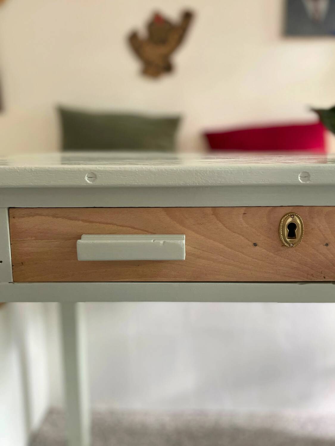 Painted wooden desk