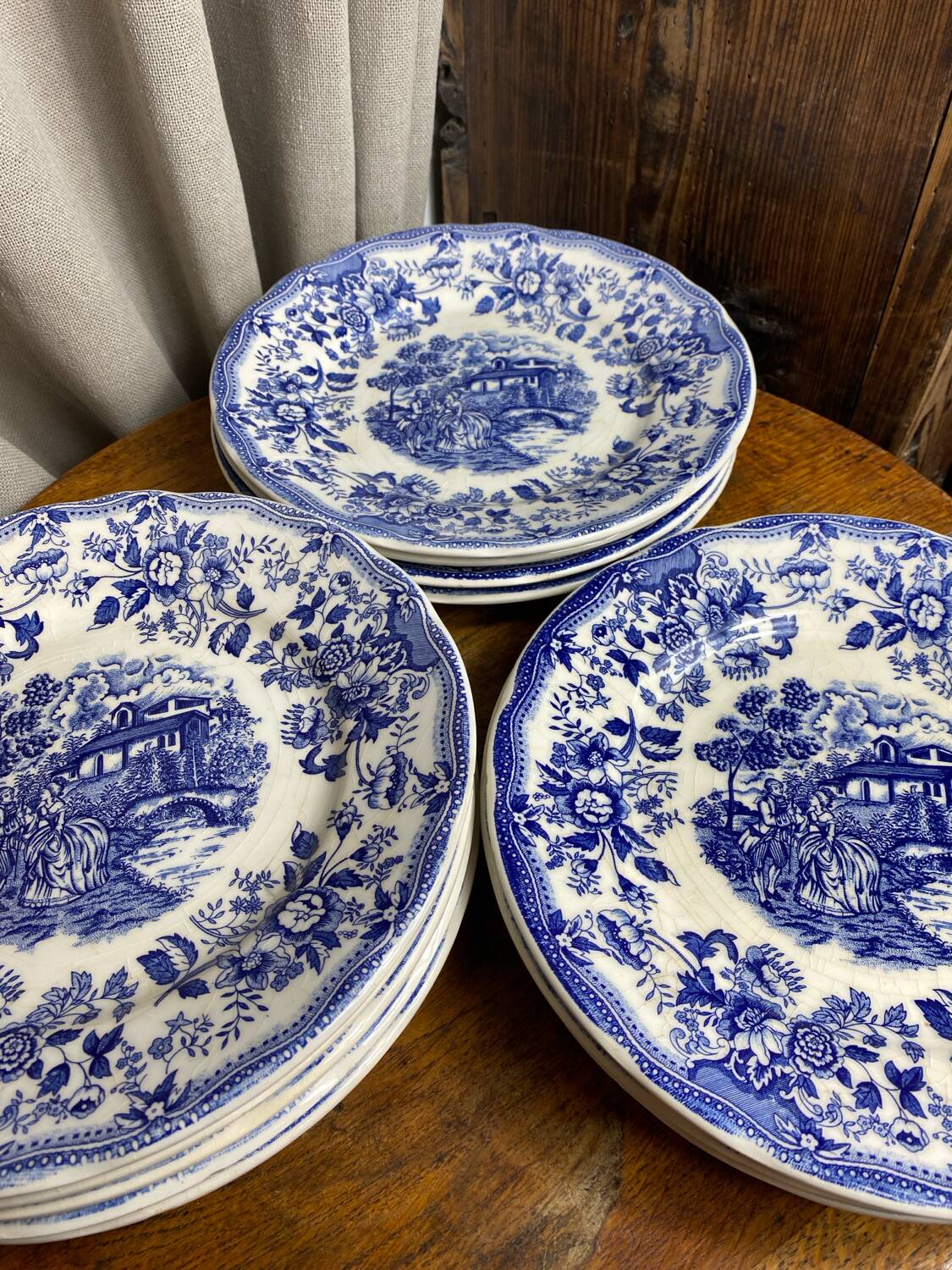Twelve ironstone plates