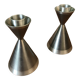 Pair of Scandinavian candle holders by Gjutet Tenn 1960