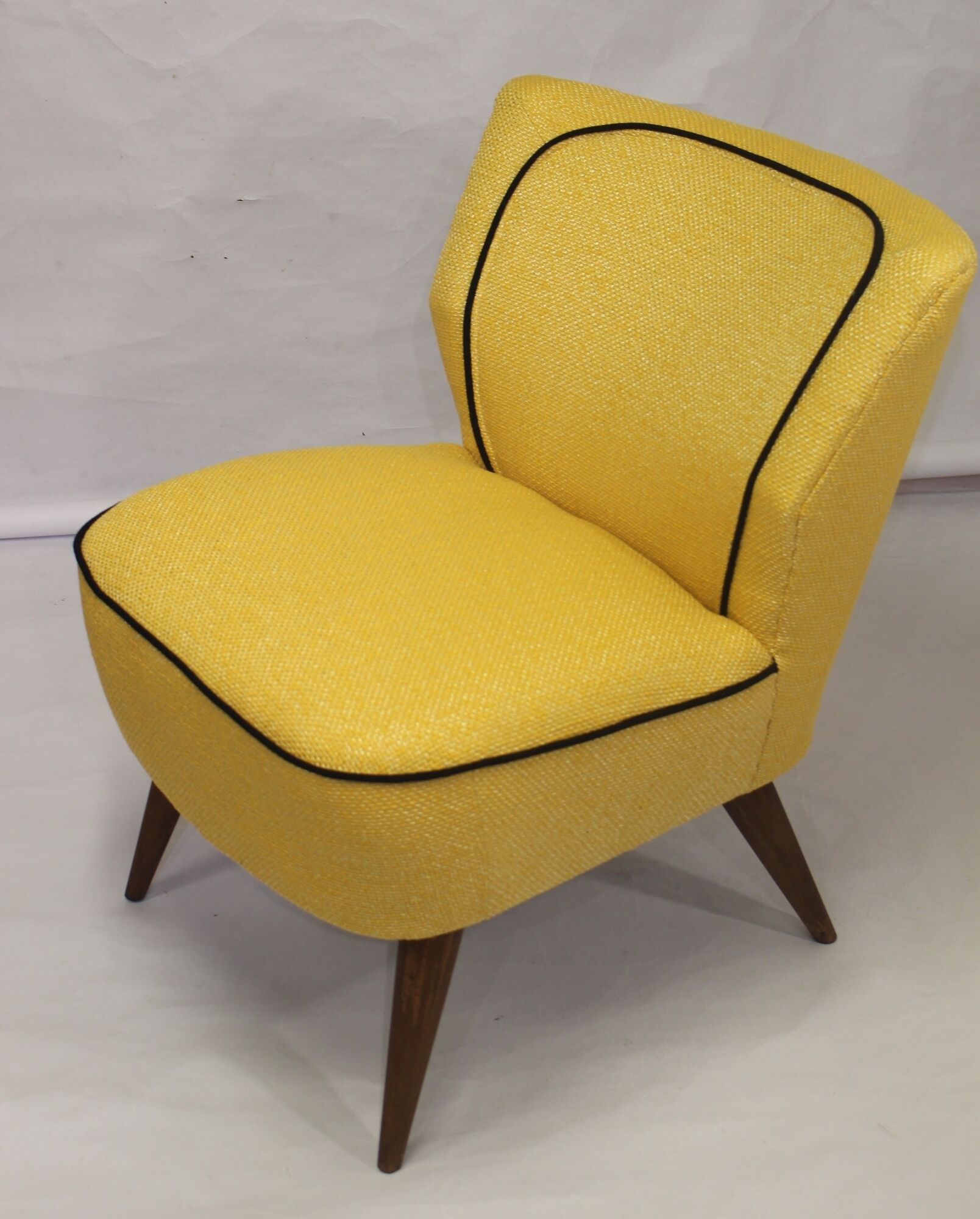 Vintage cocktail armchair from the 50's restored Kenzo fabric Lelievre Edition