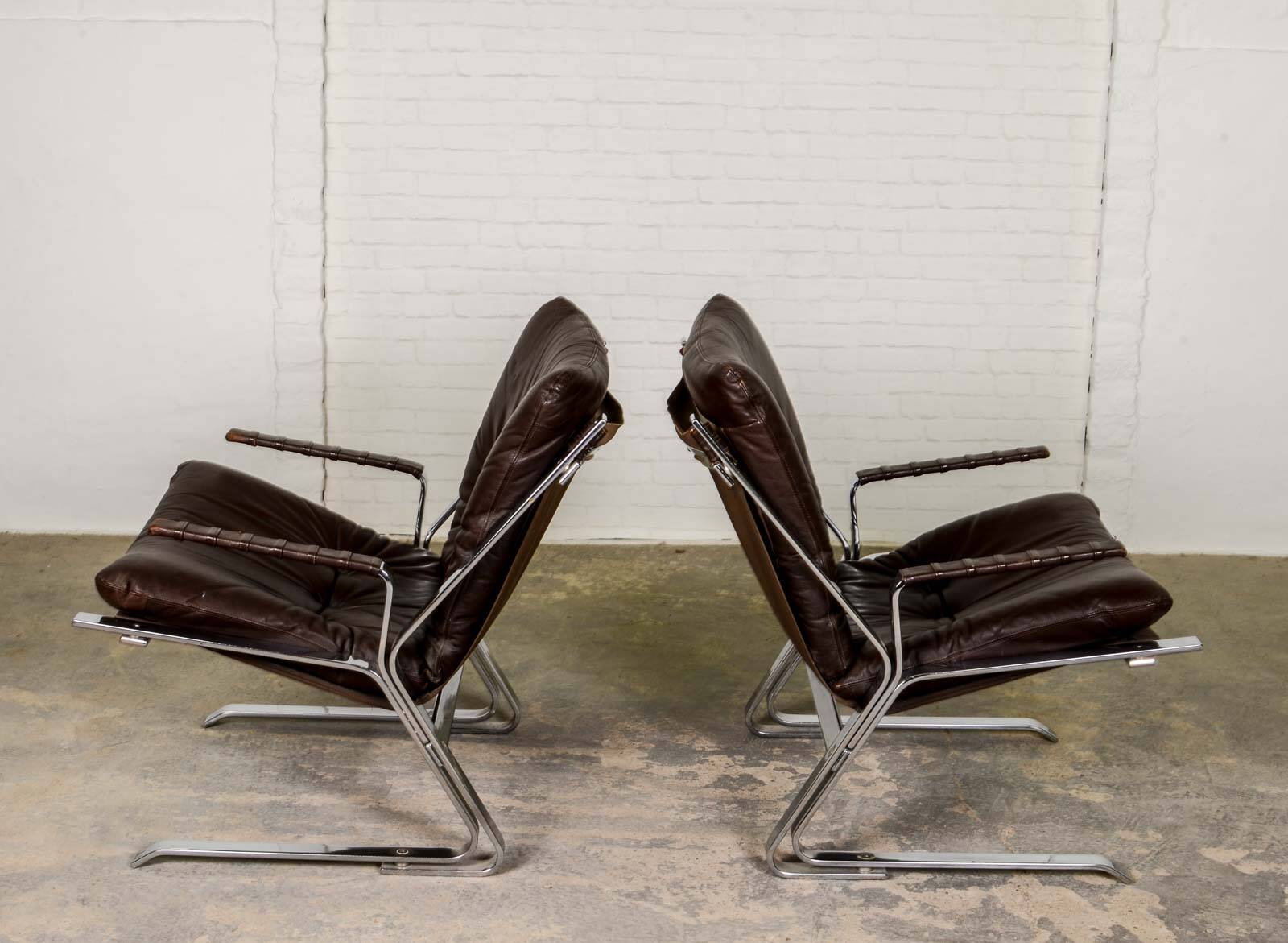 Mid-Century 'Pirate' Easy Chairs by Elsa and Nordahl Solheim for Rykken 60s