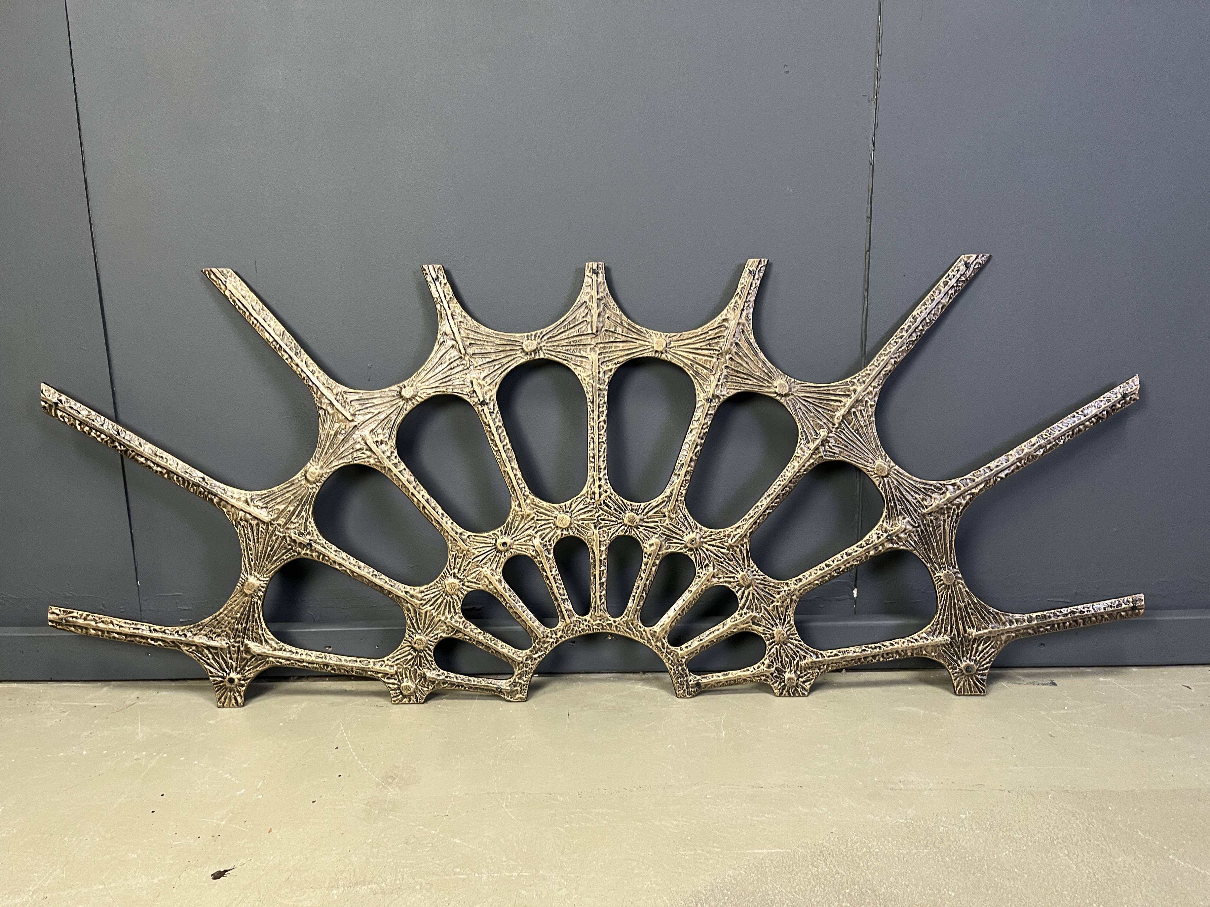 Vintage brutalist wall sculpture, 1970s