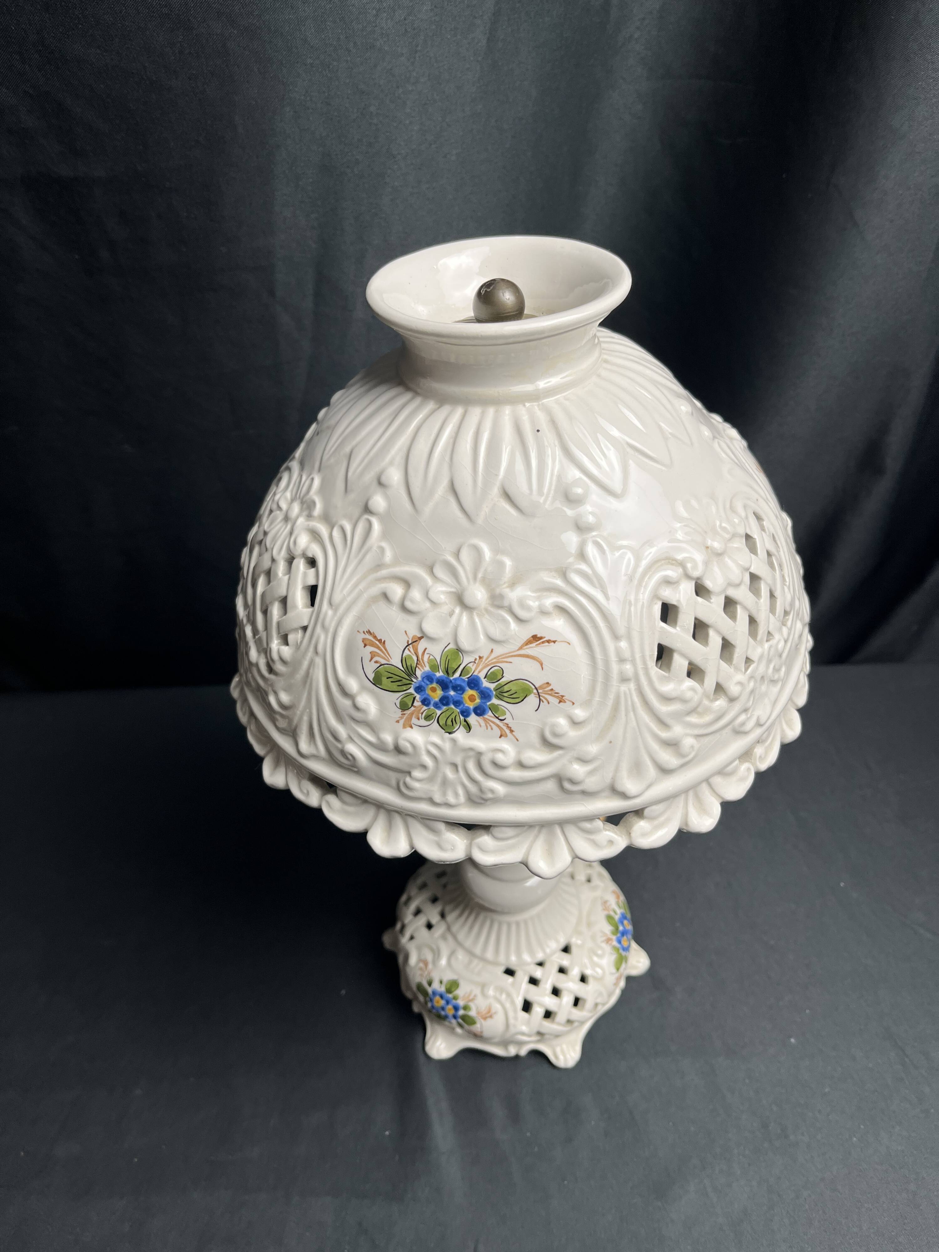 Bassano Italy 20th century earthenware table lamp