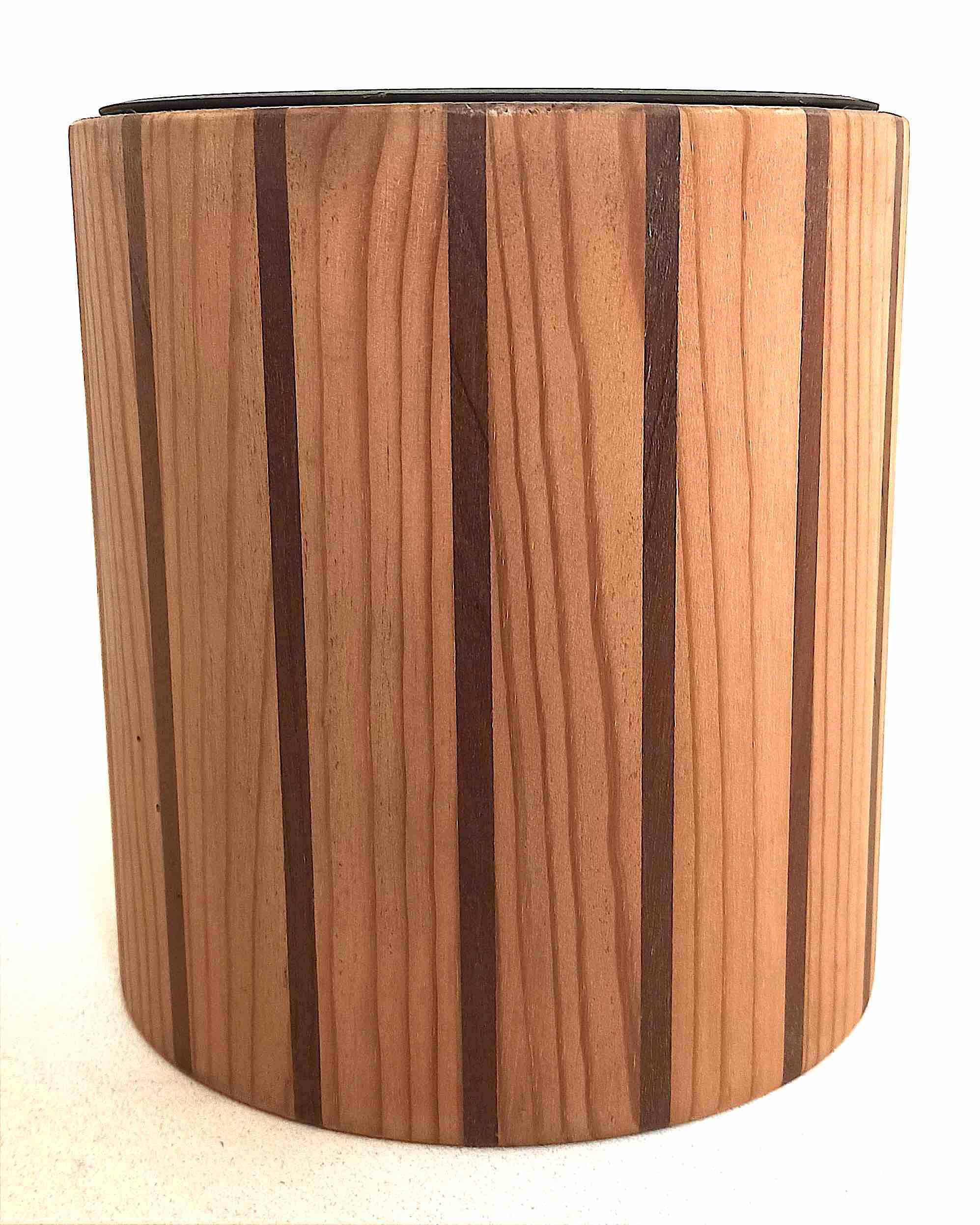 Seau à glace ou rafraîchisseur bouteille scandinave bois Hauteur 22,5 cm
